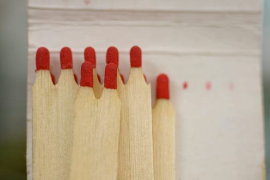 Close up of wooden Matches