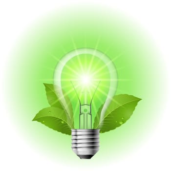 Energy saving lamp. Illustration on white background for design