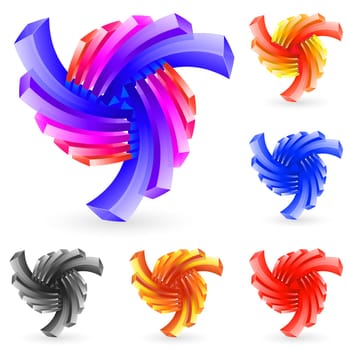 Ornamental symbol. Abstract design element on white background