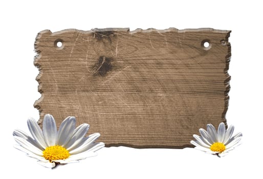 old wood sign brown