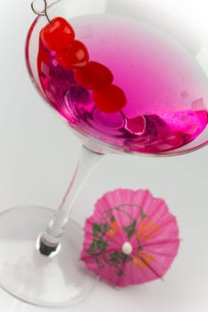 Cool refreshing pink Martini Cocktail