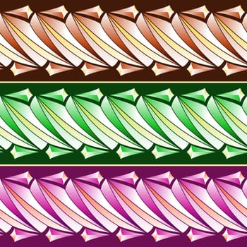 Vintage pattern for design. Illustration set on black background.