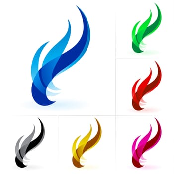 Set of Fire Icon isolated on a white background for design
