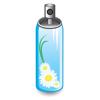chamomile spray. Illustration on white background