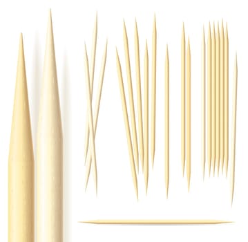 Toothpicks illustration on a white background