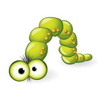 Larva Character. Illustration on white background for design