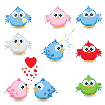Set of sparrow. Raster version. Vector version is in my gallery.