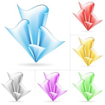 Dynamic Flow Backgrounds. Vector illustration on white background.