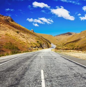 Cardrona valley road. New Zealand