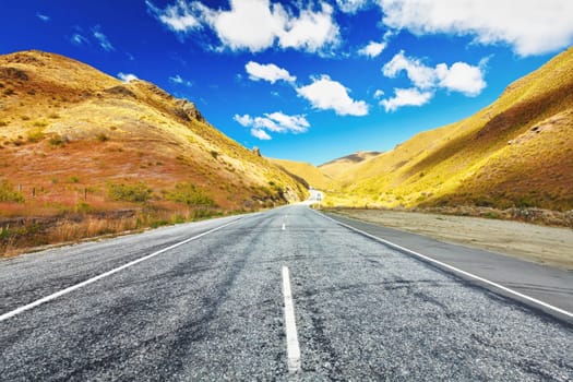 Cardrona valley road. New Zealand