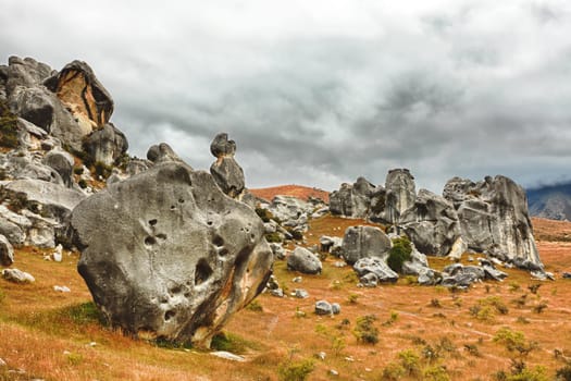 The Castle hill. Southern Alps. Arthurs Pass. New Zealand