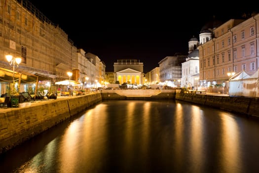 View of St. Antonio cathedral, Trieste - Italy