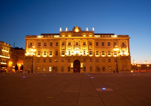 Famous building in Trieste, Italy