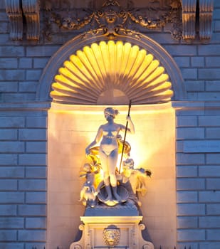 Venus statue inside a niche, Trieste