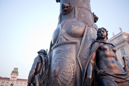 Bronze statue of a woman, Trieste. Italy