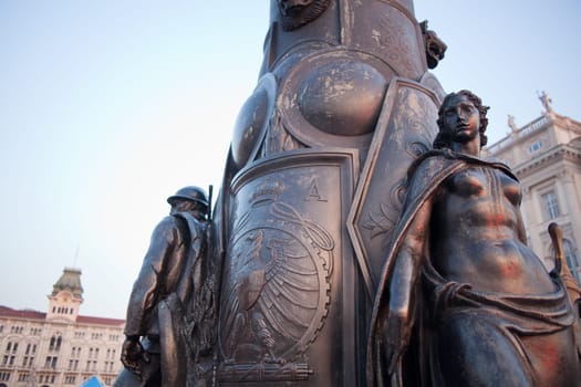 Bronze statue of a woman, Trieste. Italy
