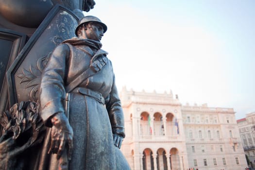Monument at a soldiers, Trieste. Italy