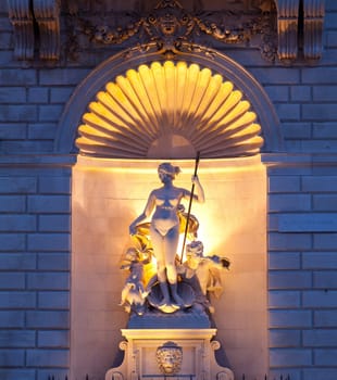 Venus statue inside a niche, Trieste