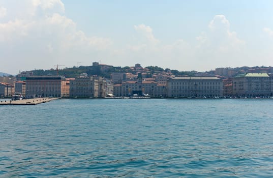 View of Trieste on the sea, Italy