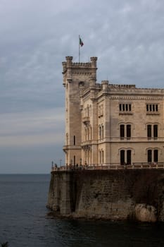 View of Miramare castle, Trieste - Italy