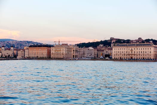 View of Trieste on the sea, Italy