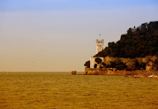View of Miramare castle, Trieste - Italy