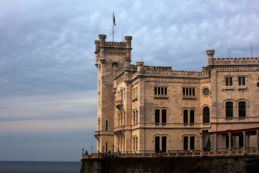 View of Miramare castle, Trieste - Italy