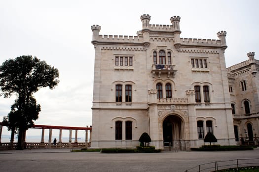 View of Miramare castle, Trieste - Italy