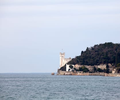 View of Miramare castle, Trieste - Italy