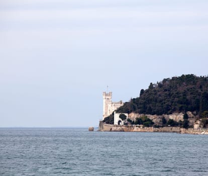 View of Miramare castle, Trieste - Italy