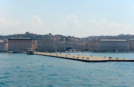 View of Molo Audace, Trieste - Italy