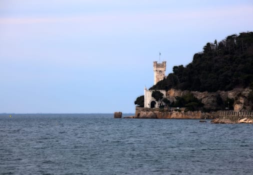 View of Miramare castle, Trieste - Italy