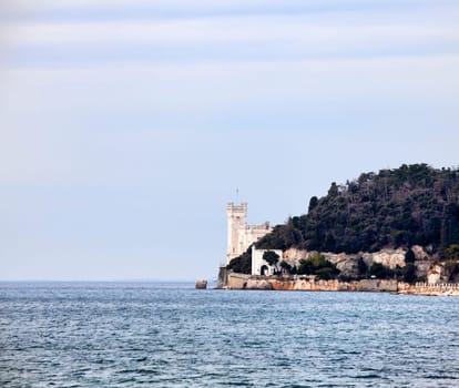View of Miramare castle, Trieste - Italy
