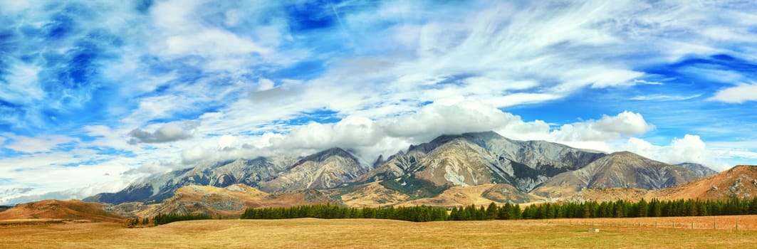 Mountain panorama. Arthur&#039 s pass national park
