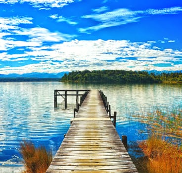 Lake Mahinapua in New Zealand