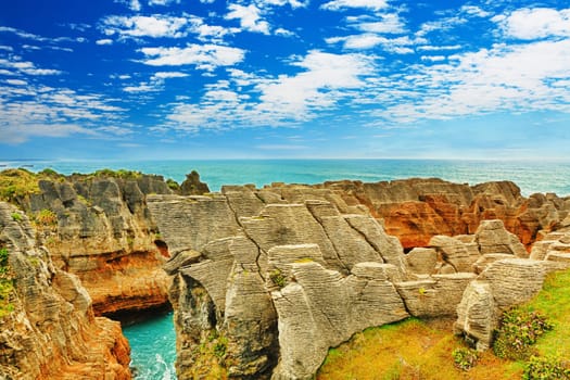 Punakaki Pancake Rocks in Paparoa National Park