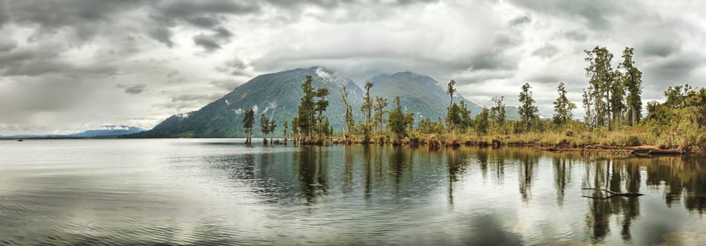 Lake Brunner panorama. New Zealand