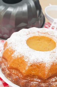 Baking of Gugelhupf  - Preparation of Traditional Round Sponge Cake