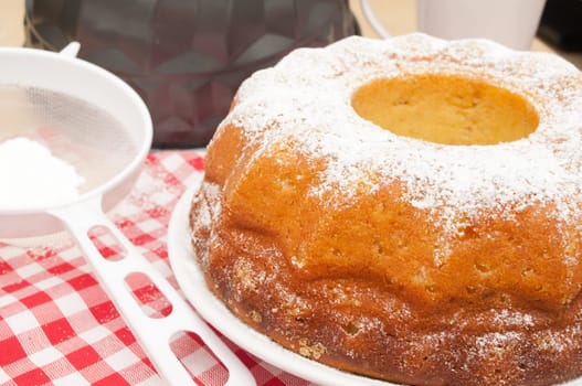 Baking of Gugelhupf  - Preparation of Traditional Round Sponge Cake