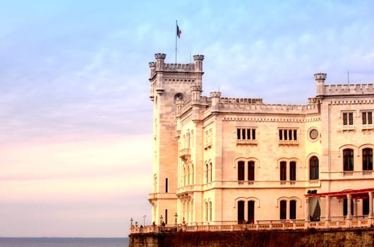 View of Miramare castle, Trieste - Italy