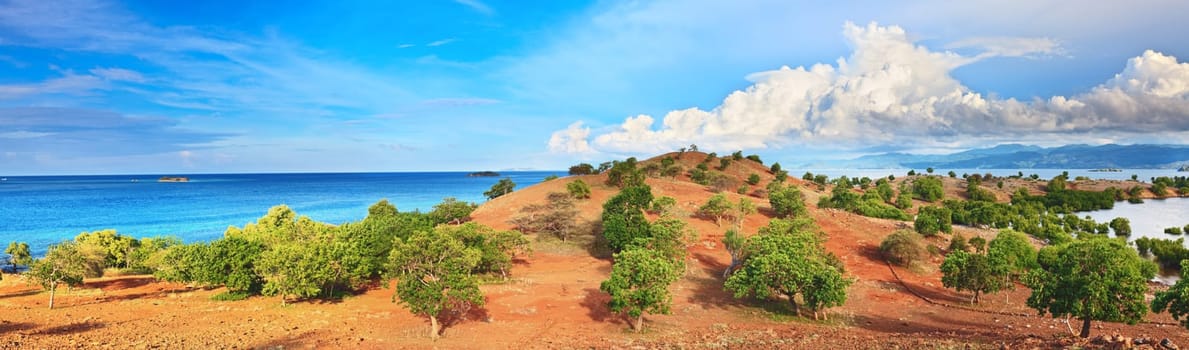 Panorama of Seraya island. Komodo national park