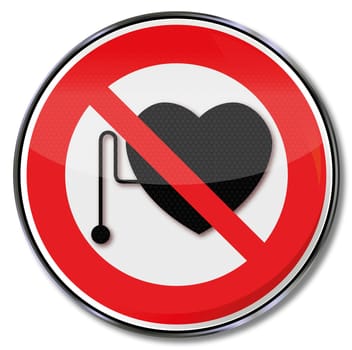 Prohibition sign pacemaker