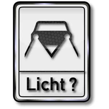 Traffic sign light in the tunnel