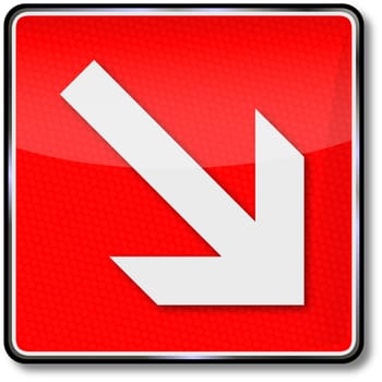 Fire protection sign Arrow to the right