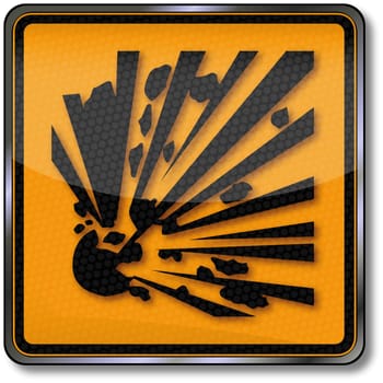 Danger sign explosion