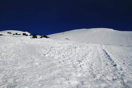 Etna, volcano of Sicily covered by snow, Sicily
