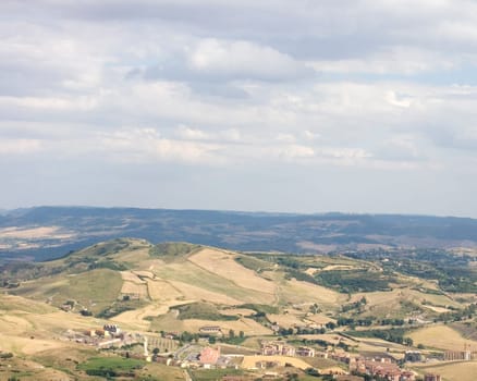 View of Enna countryside, Sicily - Italy