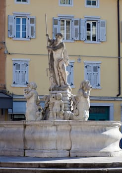 Neptune Fountain in Gorizia, Italy