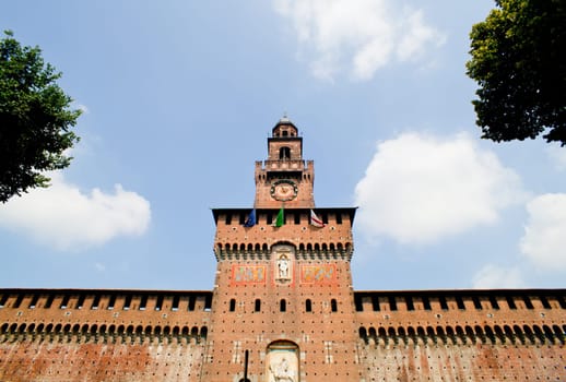 Sforzesco castle in Milan, Italy