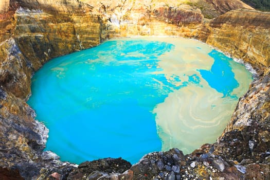 Volcanic lakes Nuamuri koofai . National park Kelimutu.
